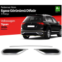 VW TIGUAN 2020+ EGZOZ GÖRÜNÜMLÜ DİFÜZÖR 3 PARÇA A+KALİTE 